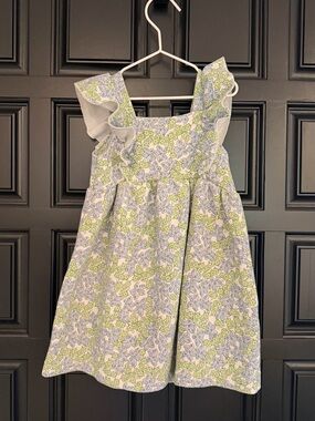 Kid 2-3T Zara blue & green flower pattern dress